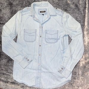 Express denim button down